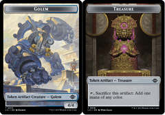 Golem (0013) // Treasure (0018) Double-Sided Token - Foil